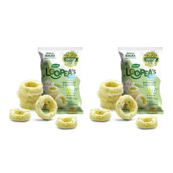 Zestaw: 2x Loopea's Chrupki z grochu o smaku śmietanki z zieloną cebulką 50 g