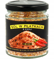 PIĘĆ PRZEMIAN Sól himalajska różowa w płatkach z chili BIO bezglutenowa 85g