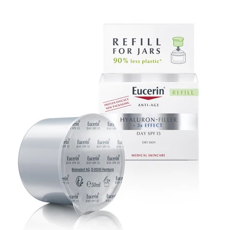 Eucerin Hyaluron-Filler Krem na dzien SPF 15 skóra sucha refill 50ml