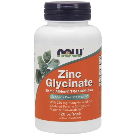 Zinc Glycinate - Chelat Cynku i Olej z Pestek Dyni (120 kaps.)