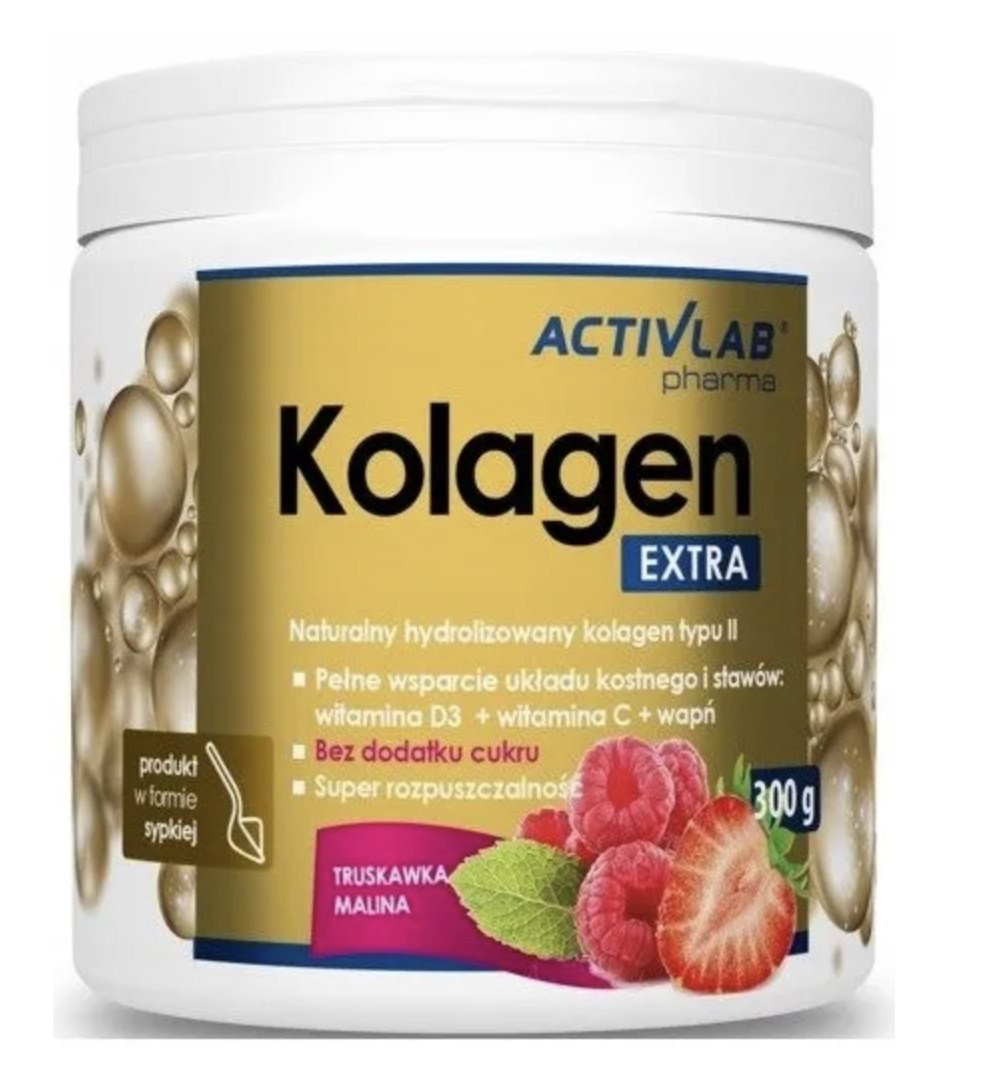 ActivLab Kolagen Extra 300g smak malina - truskawka - Nabea.pl
