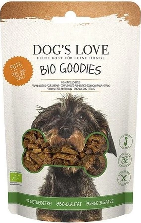 DOG'S LOVE BIO Goodies Pute - ekologiczne mięso indyka przysmaki dla psa (150g)