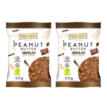 Zestaw: 2x Ciastko z pastą orzechową i czekoladą bezglutenowe 50 g