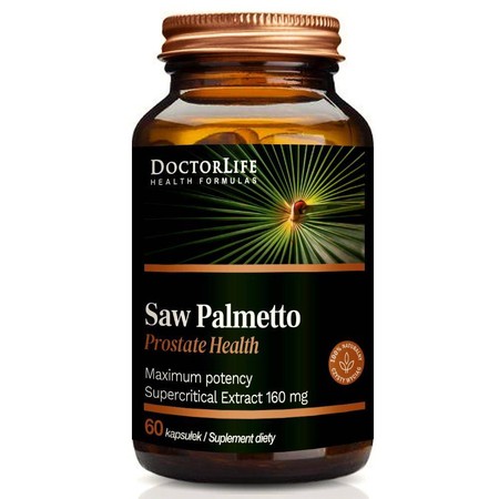  Saw Palmetto ekstrakt z owoców palmy sabałowej 160mg suplement diety 60 kapsułek