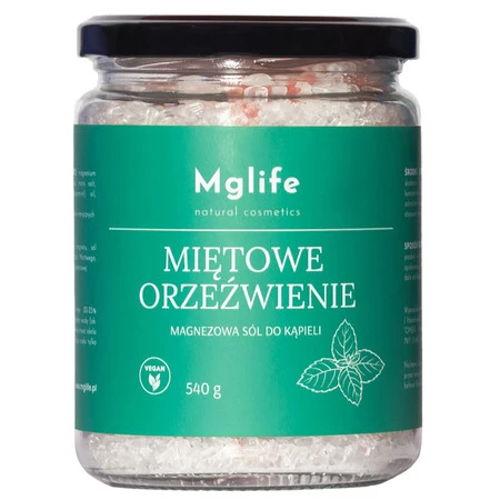 Miętowe Orzeźwienie magnezowa sól do kąpieli 540g