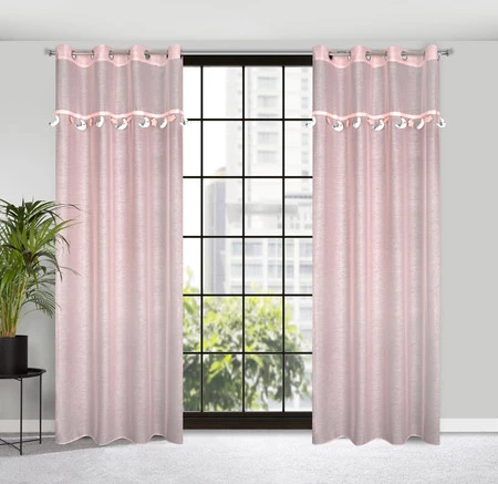 FIRANA GOTOWA MOON 2 140 X 250 CM RÓŻOWY