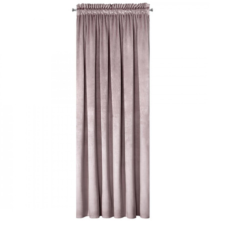 ZASŁONA GOTOWA D91 ROSA NA TAŚMIE 140 X 270 CM PUDROWY RÓŻ
