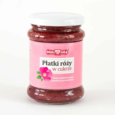 Polska Róża − Płatki róży w cukrze − 320 g