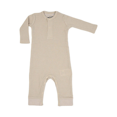 Lodger Pajacyk piżamka niemowlęca bawełniana beżowa Ciumbelle Ivory r. 56