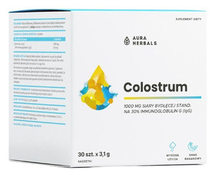 Aura Herbals Colostrum 1000 mg smak bananowy