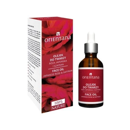 Orientana - Naturalny olejek do twarzy, róża japońska i szafran 50ml