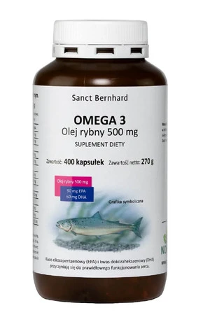 OMEGA 3 Olej rybny 500 mg (400 kaps.)