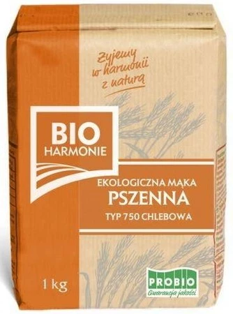 MĄKA PSZENNA CHLEBOWA TYP 750 BIO 1 kg - PROBIO (BIOHARMONIE)