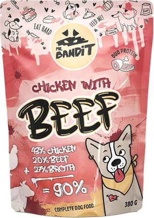 MR.BANDIT Chicken BEEF Kurczak Wołowina 380g