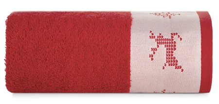 Ręcznik Świateczny Noel02 70 x 140 cm, Czerwony
