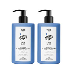 Zestaw: 2x Yope Men - Save My Hair Szampon do włosów nadmiernie wypadajacych 300ml