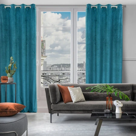 ZASŁONA GOTOWA LILI 140 X 250 CM CIEMNONIEBIESKI