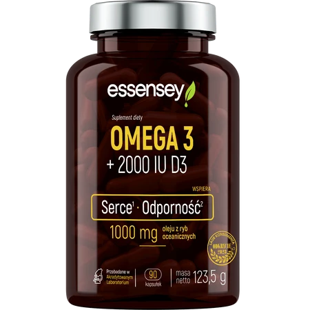 ESSENSEY OMEGA 3 + 2000 IU D3 90 kaps