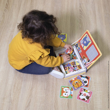 Janod Magnetyczna układanka Puzzle zwierzątka Magnetibook