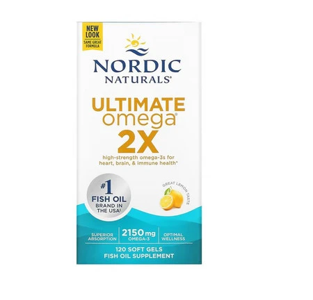 Nordic Naturals Ultimate Omega 2X - 2150 mg na wsparcia serca i mózgu 120 kaps. smak cytryna