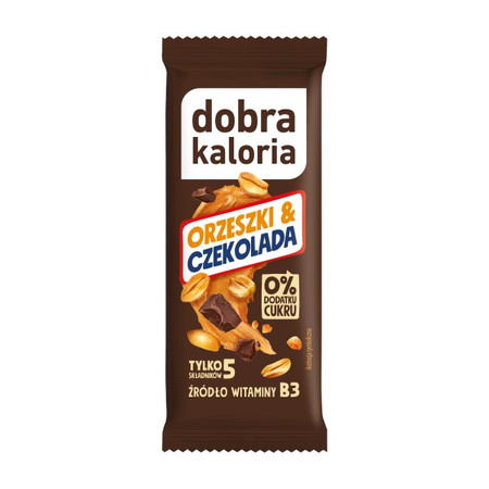 DOBRA KALORIA Baton orzeszki & czekolada 35g KUBARA