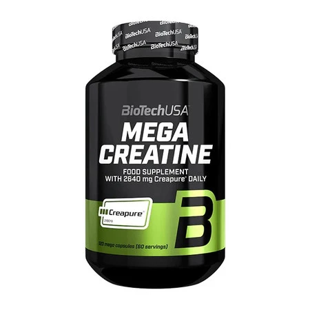 BioTech USA Mega Creatine Kreatyna monohydrat 120 kaps.