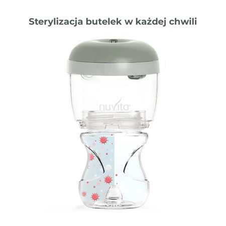 Nuvita, Sterylizator UV do smoczków i butelek, Sage Green