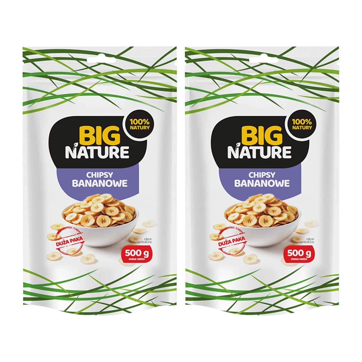Zestaw 2x Big Nature Chipsy Bananowe 500 g - Nabea.pl
