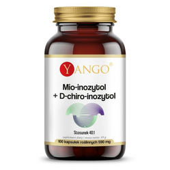YANGO Mio-inozytol + D-chiro-inozytol na wsparcie gospadarki hormonalnej 100 kaps.