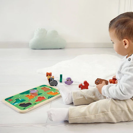 Janod Puzzle drewniane 3D Las 7 el.,18 m+