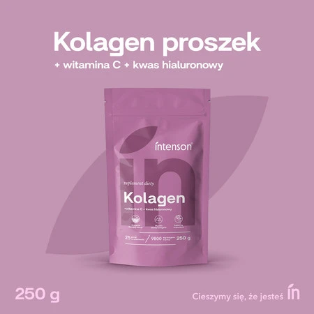 Intenson Kolagen + witamina C + kwas hialuronowy 250g