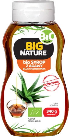 Syrop z agawy blue webber dark bio 340g