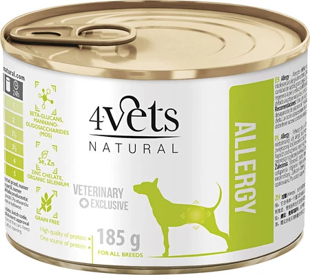 4VETS Natural ALLERGY dla psa z alergią 185g