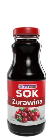 SOK Z ŻURAWINY 100 % 250 ml - NATURAVENA