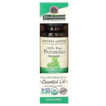 NATURE'S ANSWER 100% Pure Patchouli Organic Essential Oil - Olejek z paczuli (15 ml)