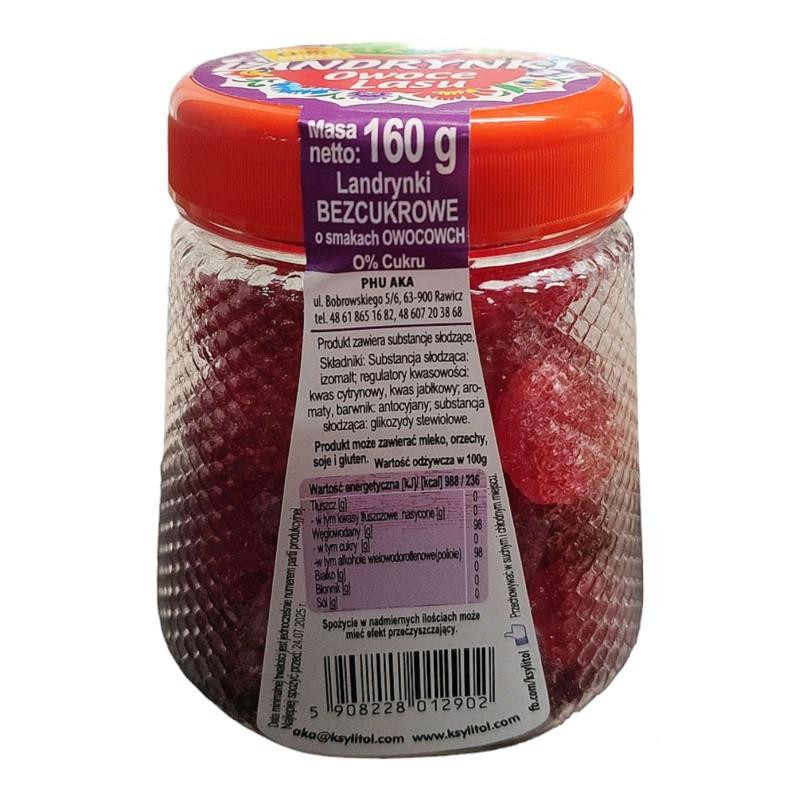 Aka Landrynki Owocowe 0% Cukru Owoce Lasu 160 g - Nabea.pl
