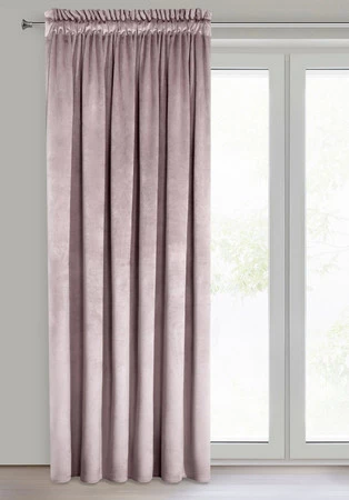 ZASŁONA GOTOWA MELANIE NA TAŚMIE 140 X 270 CM PUDROWY RÓŻ