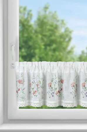 FIRANA GOTOWA SYLWIA NA TAŚMIE 150 X 30 CM BIAŁY