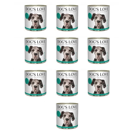 Zestaw 10x DOG'S LOVE Ente - kaczka z topinamburem i marchewką (800g)