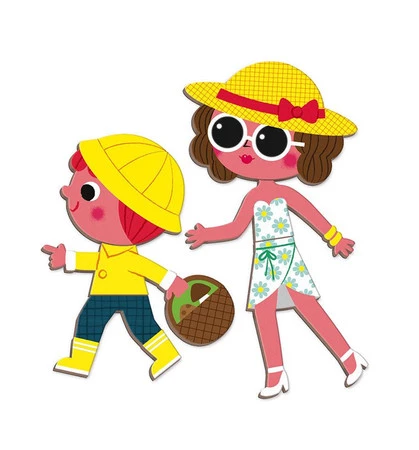 Janod Magnetyczna układanka 4 pory roku Magnetibook