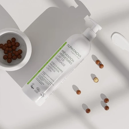 Alphanova Organic Mum, Mleczko do ciała przeciw rozstępom, 400 ml