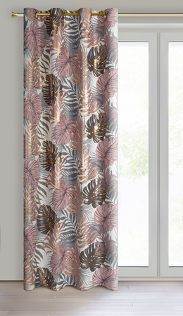 ZASŁONA GOTOWA KORFU 140 X 250 CM PUDROWY RÓŻ