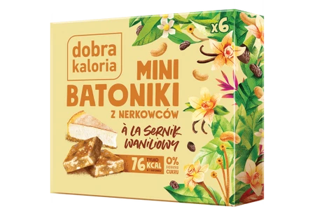 Dobra Karolia Mini batoniki z nerkowców a'la sernik waniliowy 6x17g