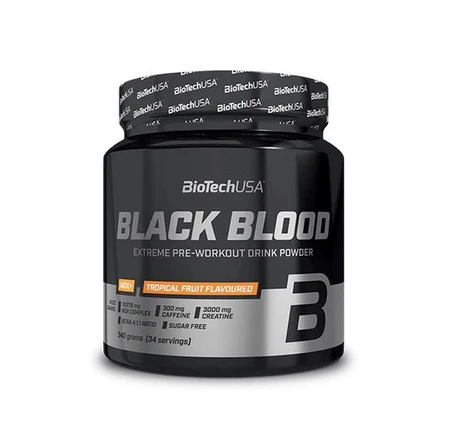 BioTech USA Black Blood NOX+ odżywka przedtreningowa 340 g smak owoce tropikalne