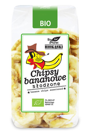 CHIPSY BANANOWE SŁODZONE BIO 150 g - BIO PLANET