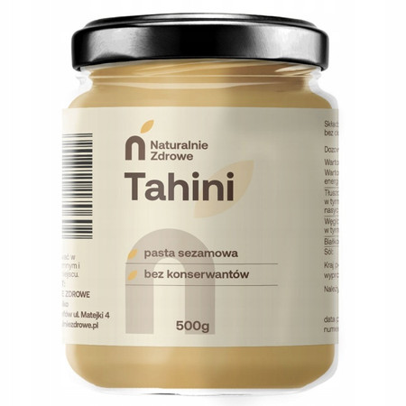 Naturalnie Zdrowe Pasta Tahini Sezamowa  500g