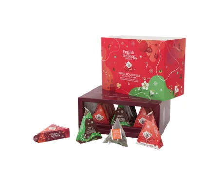 English Tea Shop, Herbata BIO Holiday Super Goodness 3 smaki, 12 piramidek