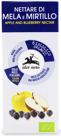 NEKTAR JABŁKOWO - BORÓWKOWY BIO 200 ml - ALCE NERO