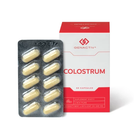 GENACTIV Colostrigen kapsułki 200mg, 60 kaps. - bioaktywne Colostrum Bovinum 2h