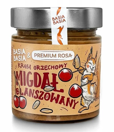 Premium Rosa Krem z migdałów, daktylami w proszku i liofilizowaną wiśnią 195 g